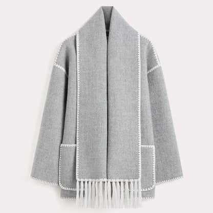 Übergroße Damenjacke mit Schalkragen Elegantes Design