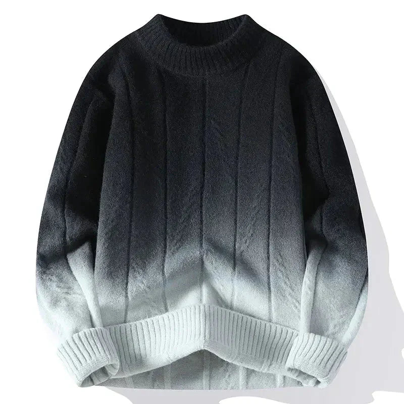 Zweifarbiger Strickpullover Herren Modern