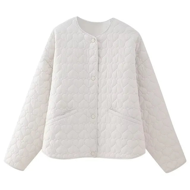 Gefütterte Winterjacke Herzdesign Damen