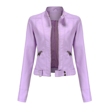 Damen Lederjacke Chic Elegant