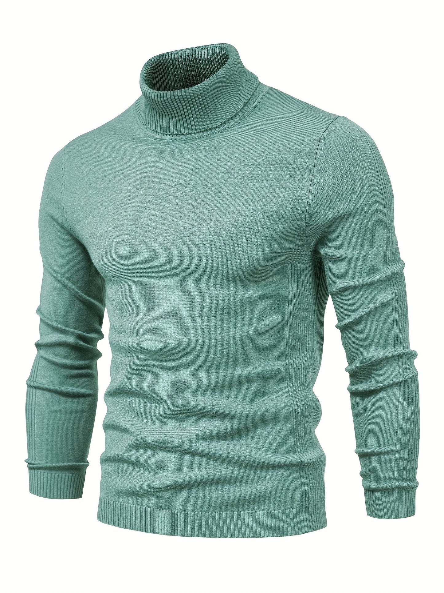 Herren Rollkragenpullover Merinowolle Modern Warm