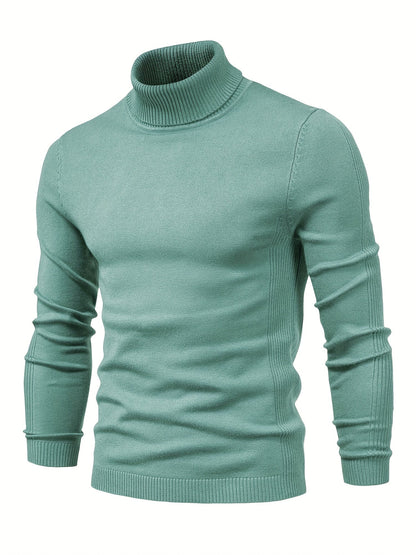 Herren Rollkragenpullover Merinowolle Modern Warm