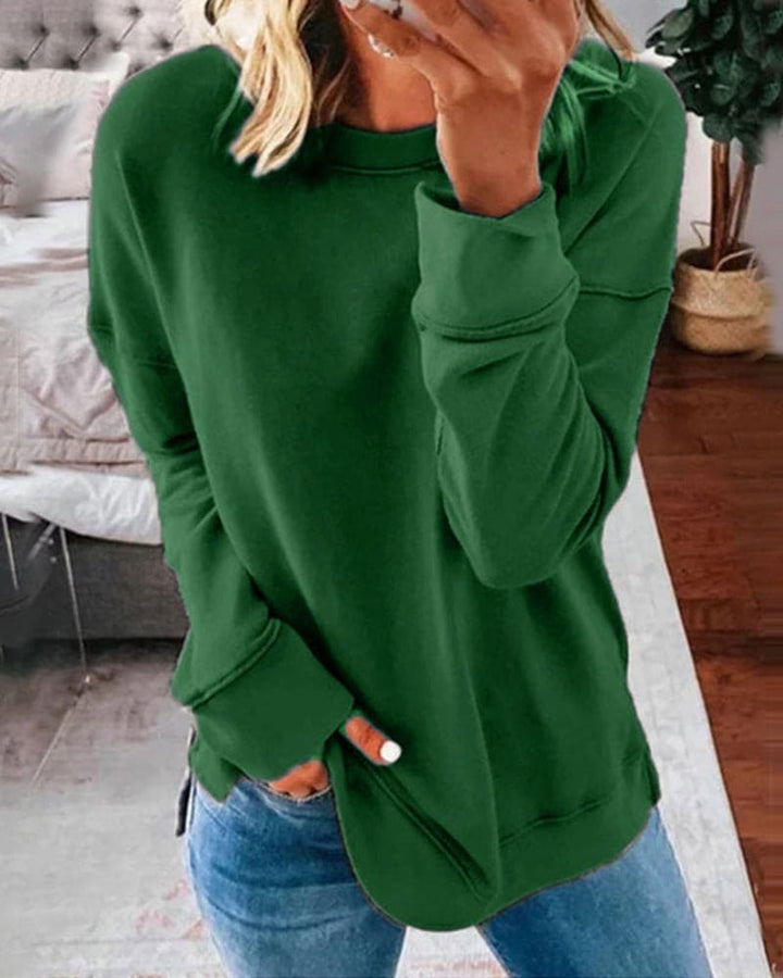Damen Sweatshirt Weich Bequem Klassisch