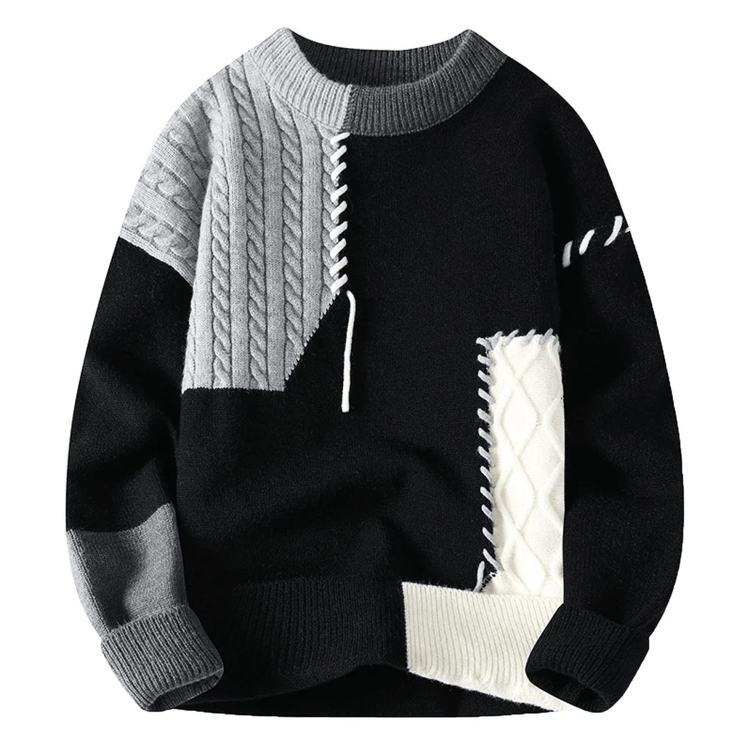 Moderner Herren Pullover mit Stylish Patch-Aufdruck