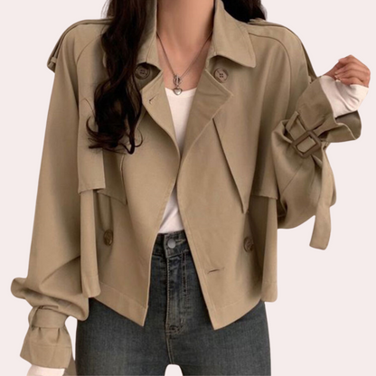 Modische Damenjacke Kurz Herbststyle