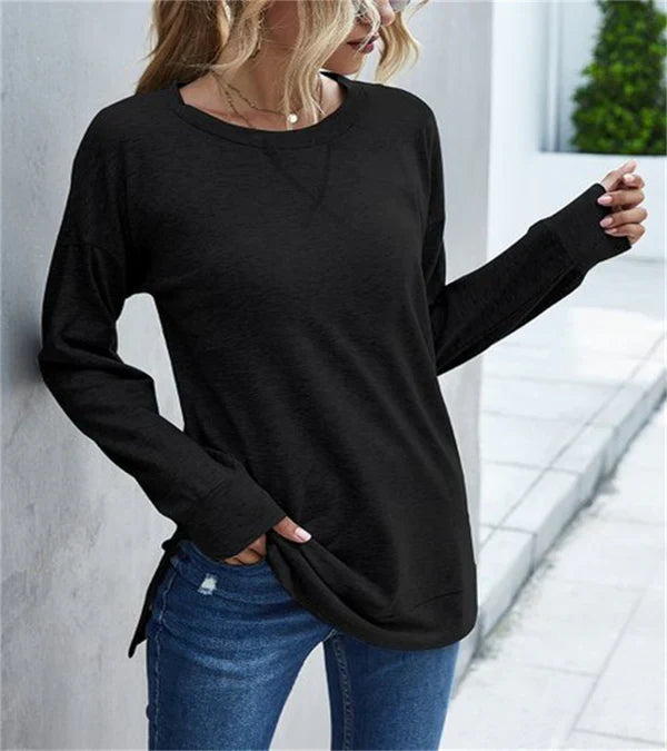 Frühlings Langarmshirt Vollton Farbe