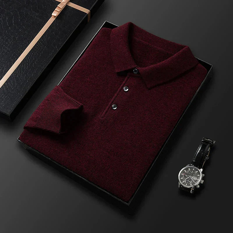 Herren Polopullover Strick Modern