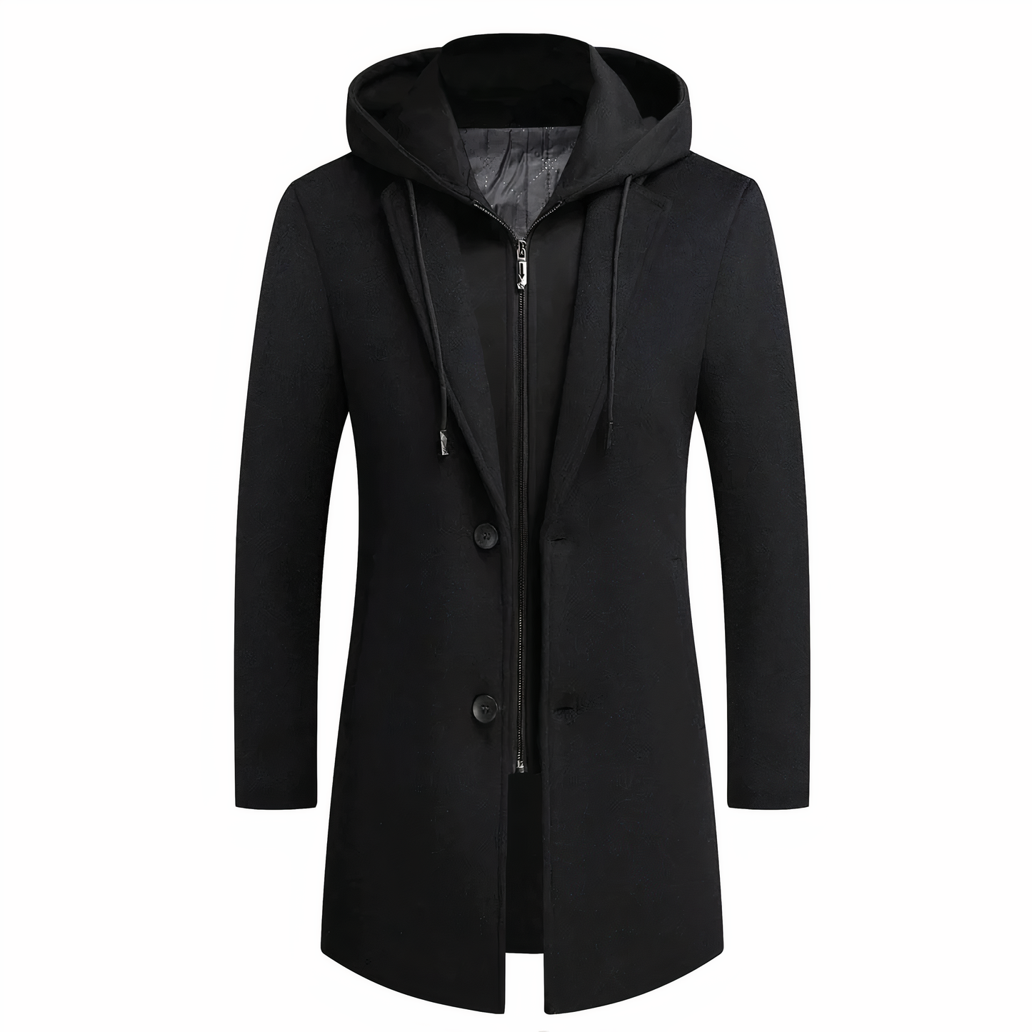 Herren Wolltrenchcoat Elegant Lang