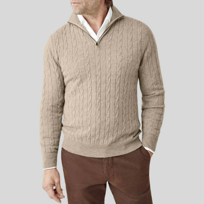 Herren Pullover Reißverschluss Hochwertig
