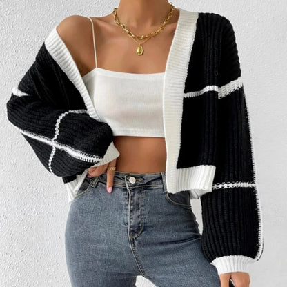 Damen Strickjacke Langärmlig Bunt