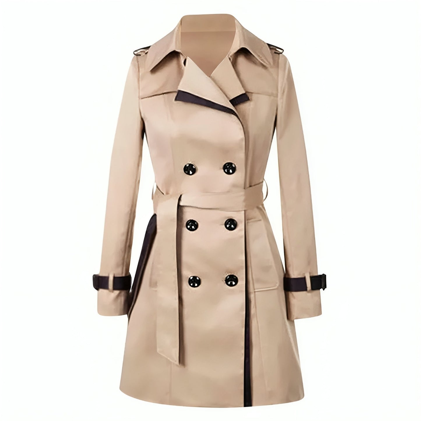 Klassischer Damen Trenchcoat Doppelflis