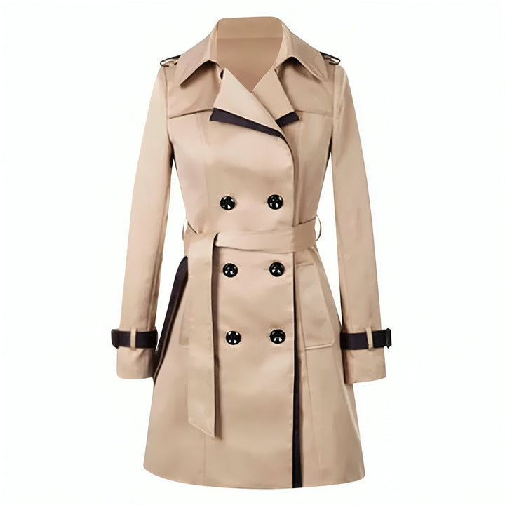Herbst Trenchcoat Damen Elegant Windbreaker