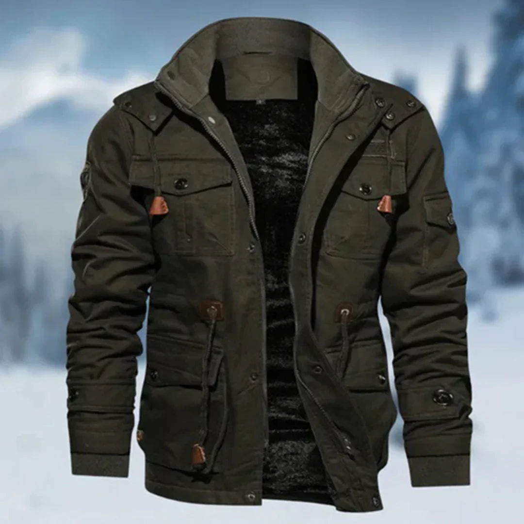 Herren Wintermantel Warm Kapuze