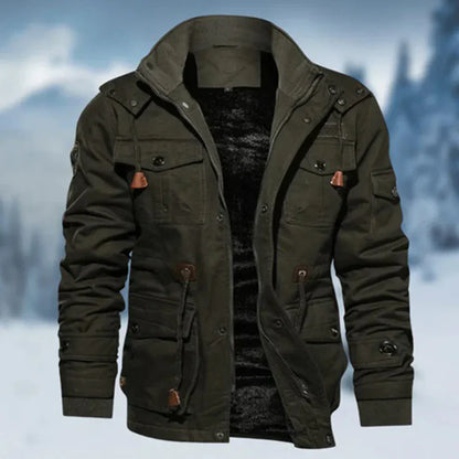 Herren Wintermantel Warm Kapuze