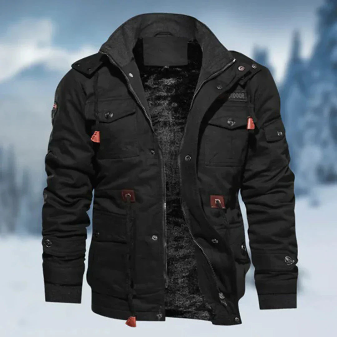 Herren Wintermantel Warm Kapuze