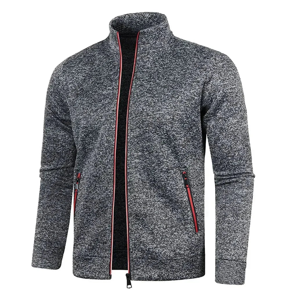Herren Zip Cardigan Langarm Reißverschlussjacke atmungsaktiv