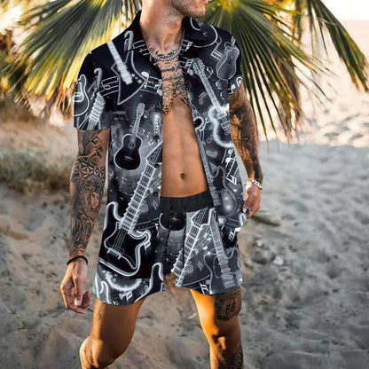 Herren Sommer Set Kurzarmshirt und Shorts