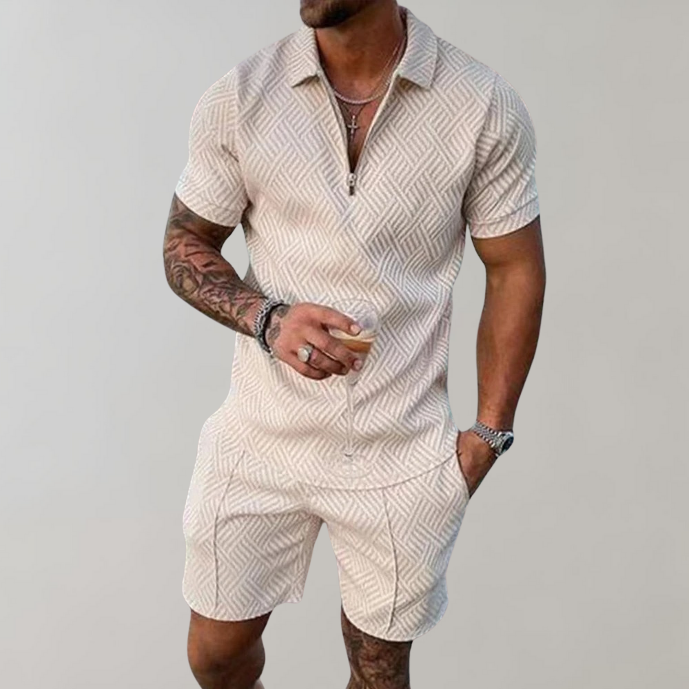 Kurzarm Poloshirt Set Herren