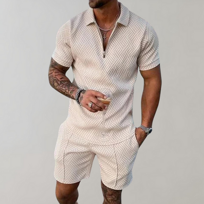 Kurzarm Poloshirt Set Herren