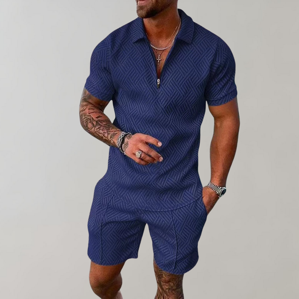 Kurzarm Poloshirt Set Herren