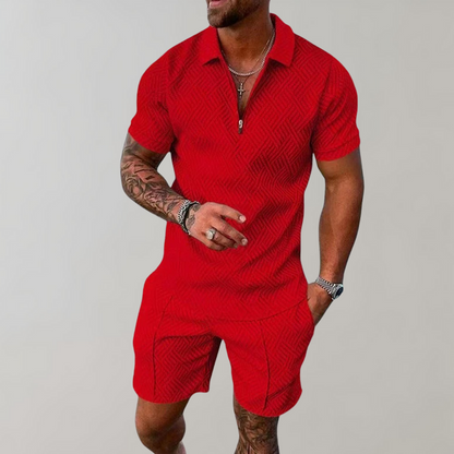 Kurzarm Poloshirt Set Herren