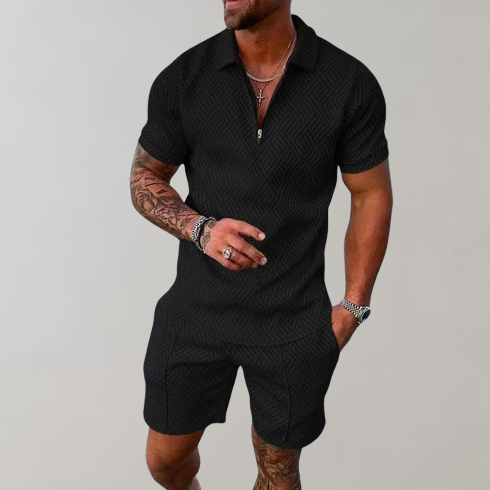 Kurzarm Poloshirt Set Herren - IdealeKleiden