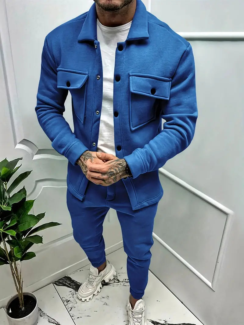 Herren Langarm Hemd Set Modern Style