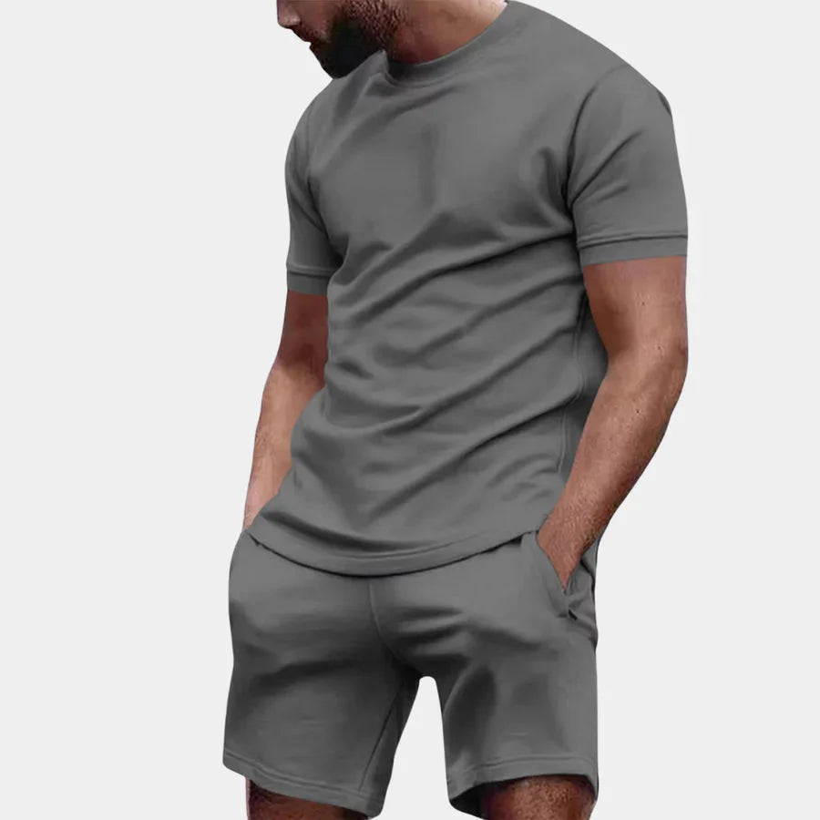 Lässiges Herren Set: Kurzarm T-Shirt und Shorts