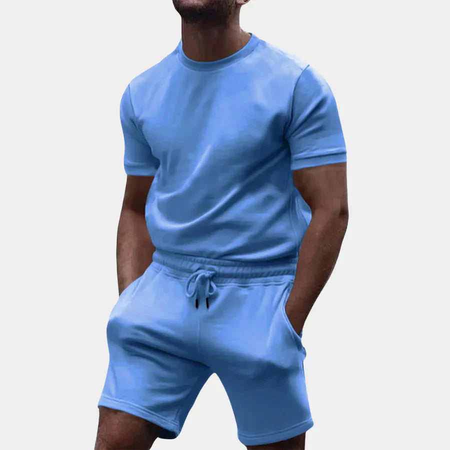 Lässiges Herren Set: Kurzarm T-Shirt und Shorts