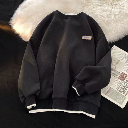 Elegante Damenbluse Rundhals Langärmlig