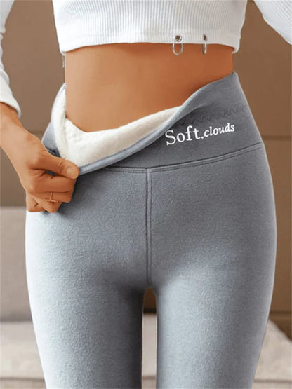 Damen Winterhose Fleece - Warme Leggings Figurbetont