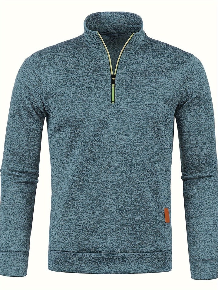 Herren Pullover Warm Reißverschluss Winter
