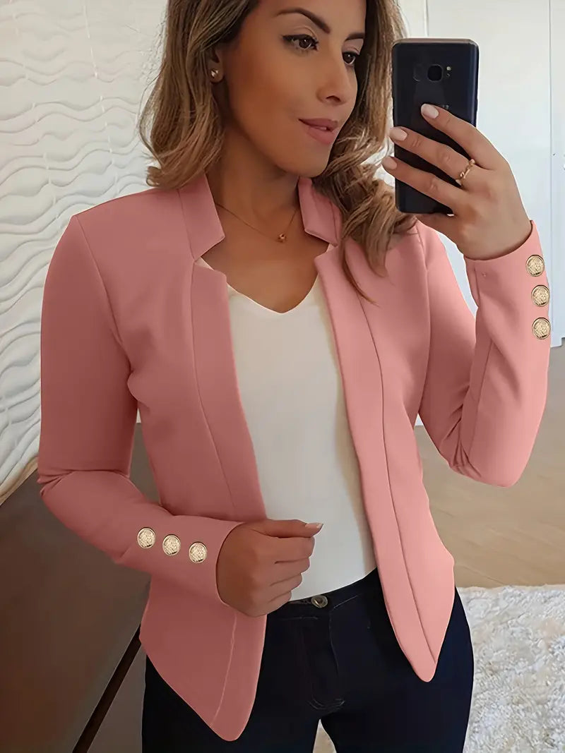 Frauen Blazer Langarm Offen Style Frühjahr