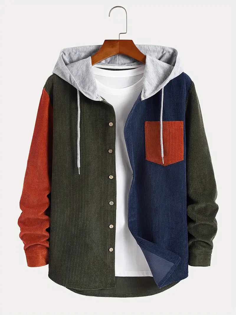 Buntfarbener Kapuzenpullover Modern - IdealeKleiden