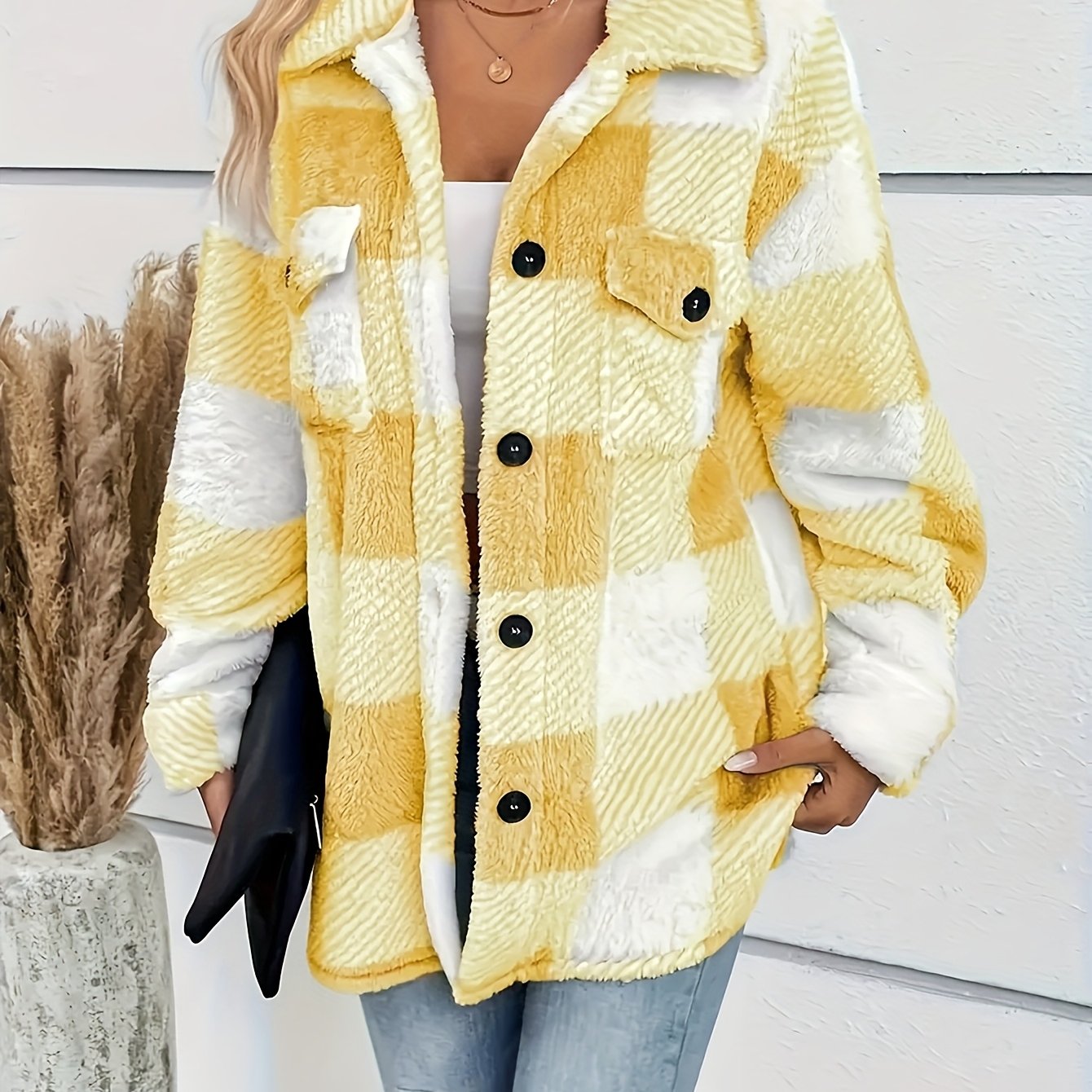 Karierte Damenjacke Weich und Bequem