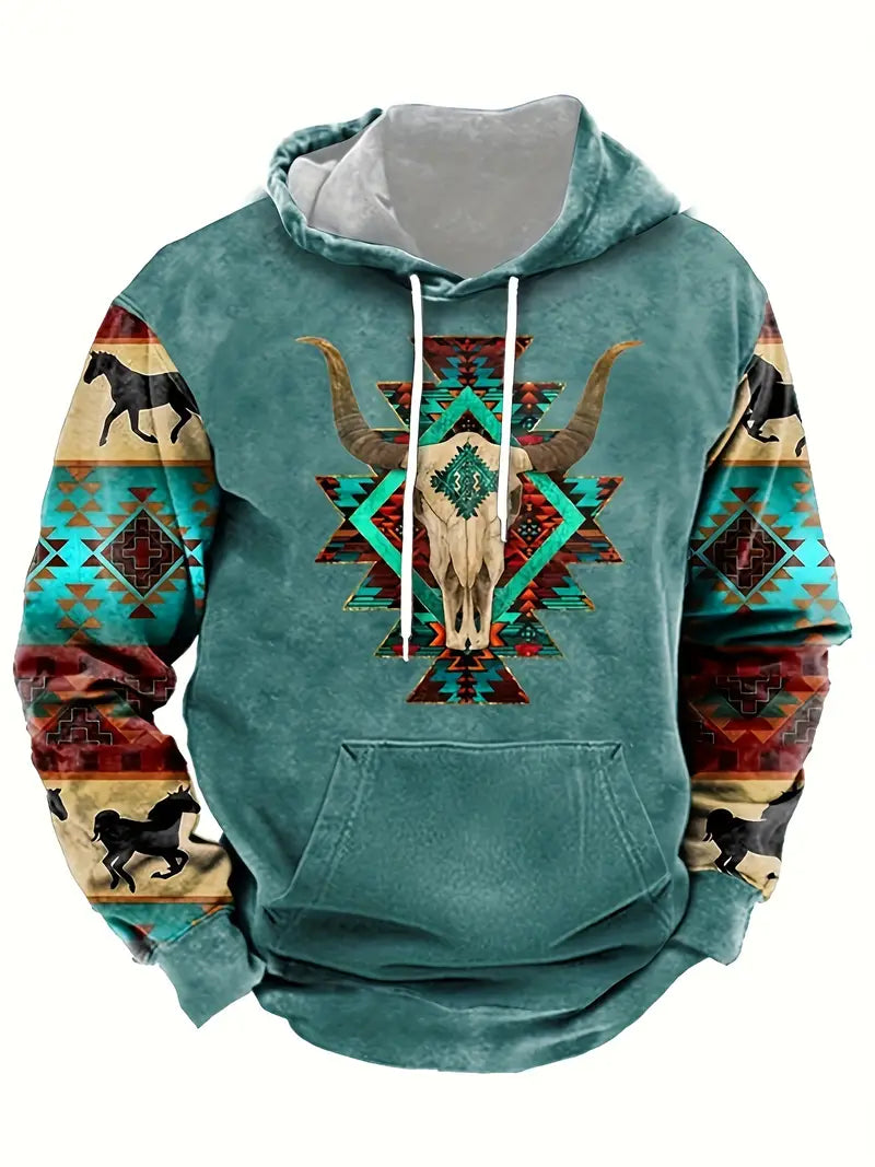 Herren Kapuzenpullover Ethnisches Muster Trendy - IdealeKleiden