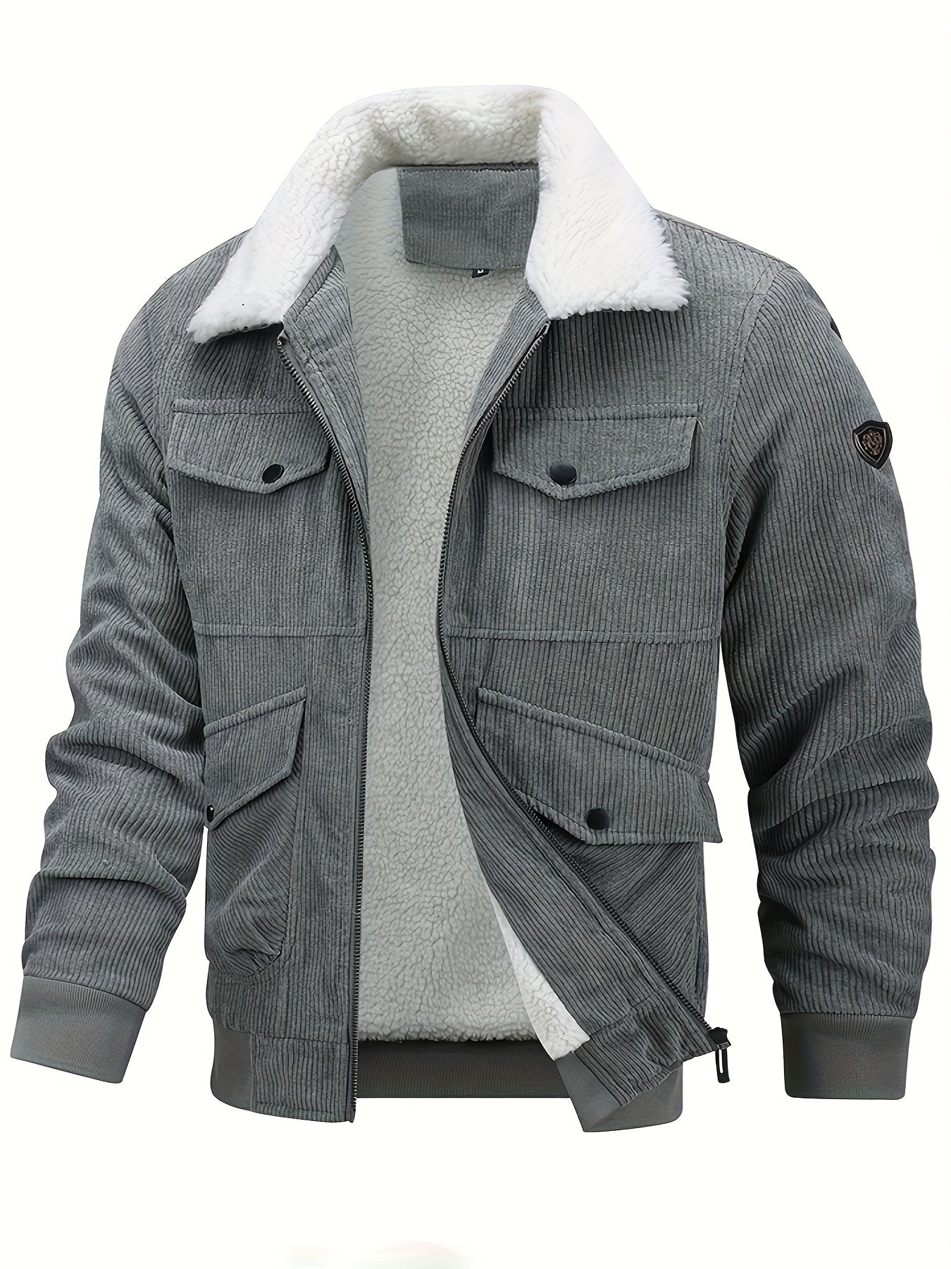 Robuste Winterjacke Cord Fleece Isolierung