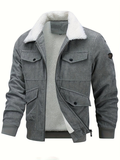 Robuste Winterjacke Cord Fleece Isolierung