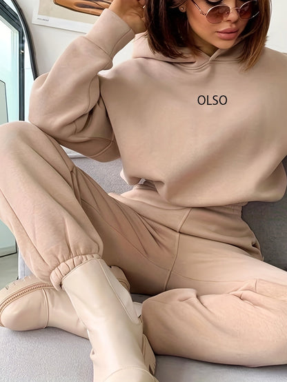 Damen Sportanzug Set: Kapuzenpullover und Jogginghose