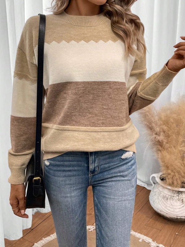 Damen Strickpullover Pastell Farben