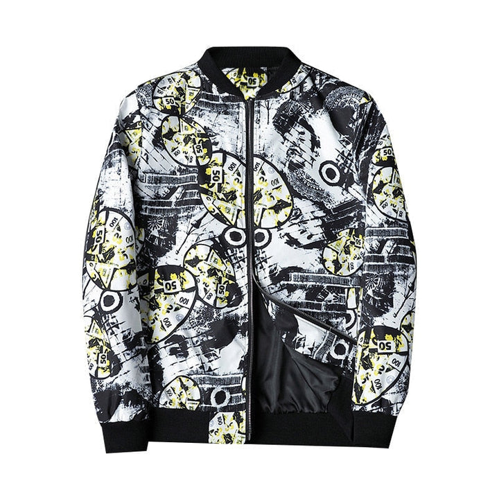 Stylische Herren Bomberjacke Abstrakt Design