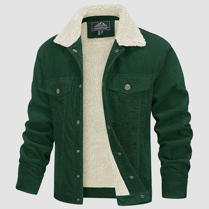 Herren Cordjacke Warm Isoliert Stilvoll