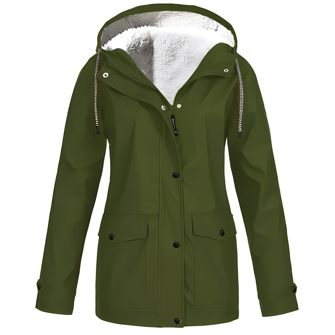 Warmes Winterkleid Damen Fleece Mantel Outdoor