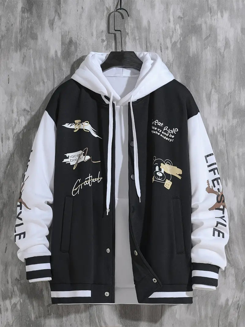 Lässige Herren-Baseballjacke Sportlich Casual