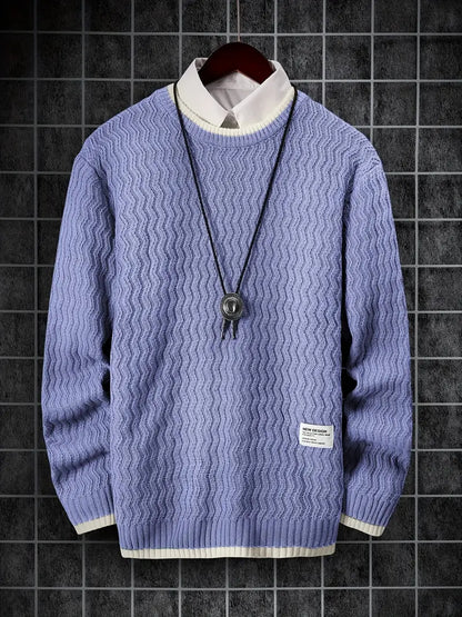 Thermo Strickpullover Herren Warm