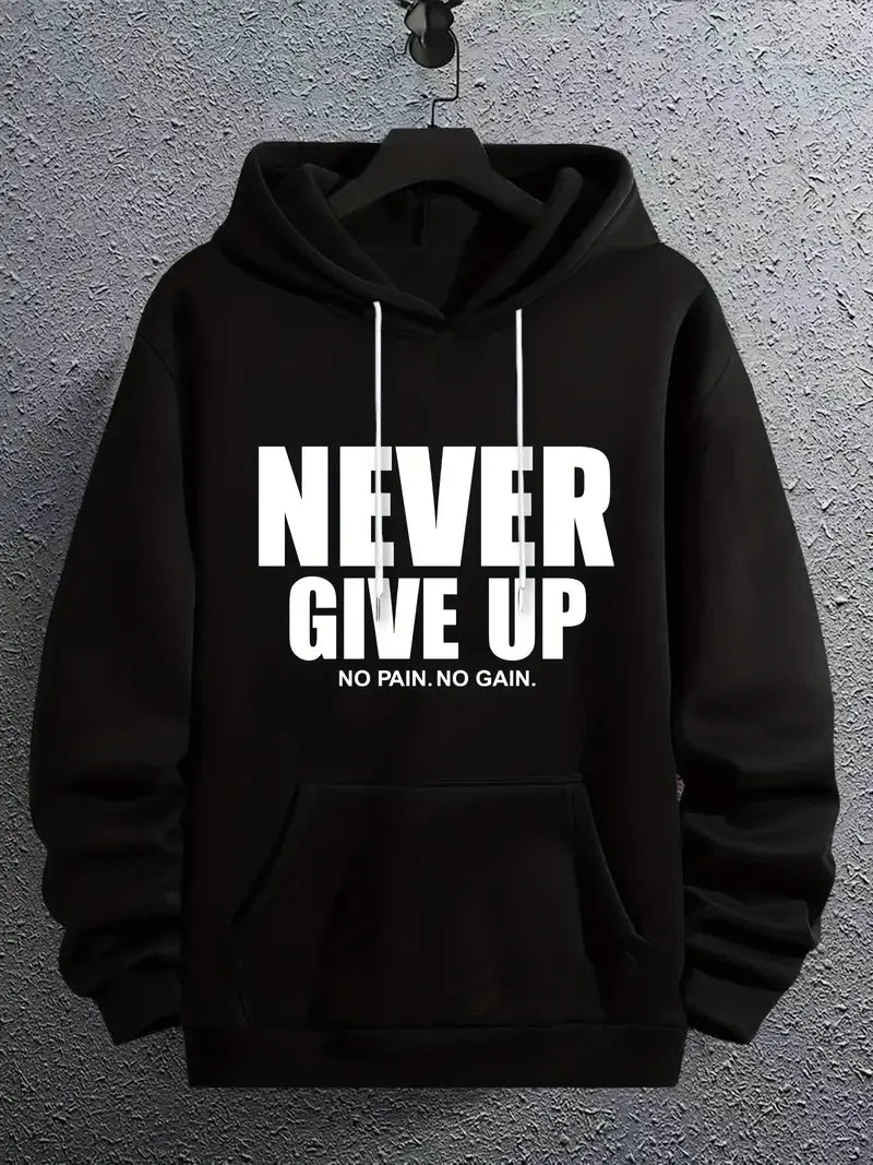 Motivationspullover für Männer Kapuze Sportlich