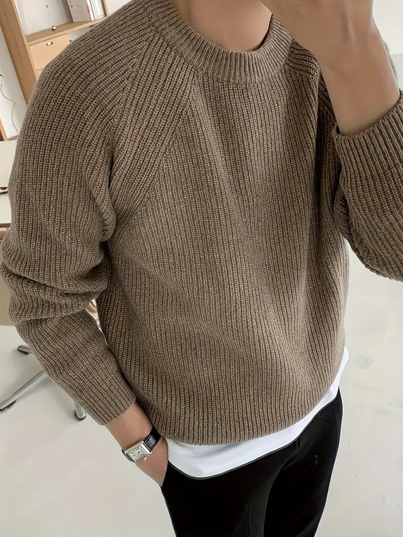 Modisches Herren-Shirt Langarm Rundhals - IdealeKleiden