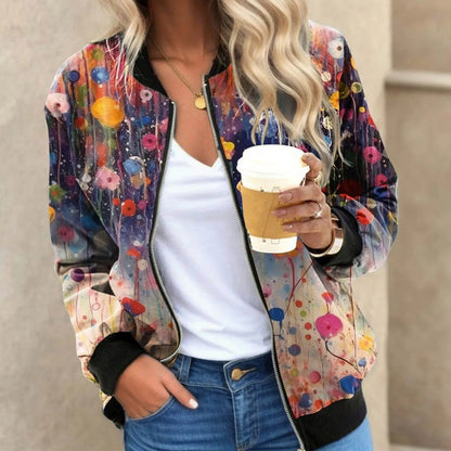 Stylische Damenjacke Blumenmuster Trend