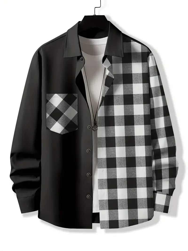 Herren Hemd Kariert Modern Style