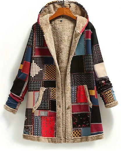 Retro Patchwork Jacke Frauen Trendy - IdealeKleiden